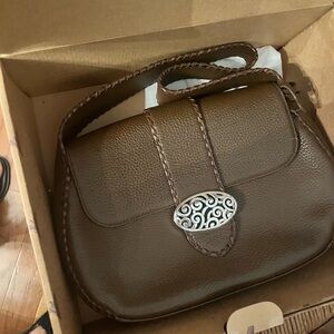 New in box. Brighton leather purse. Dark brown